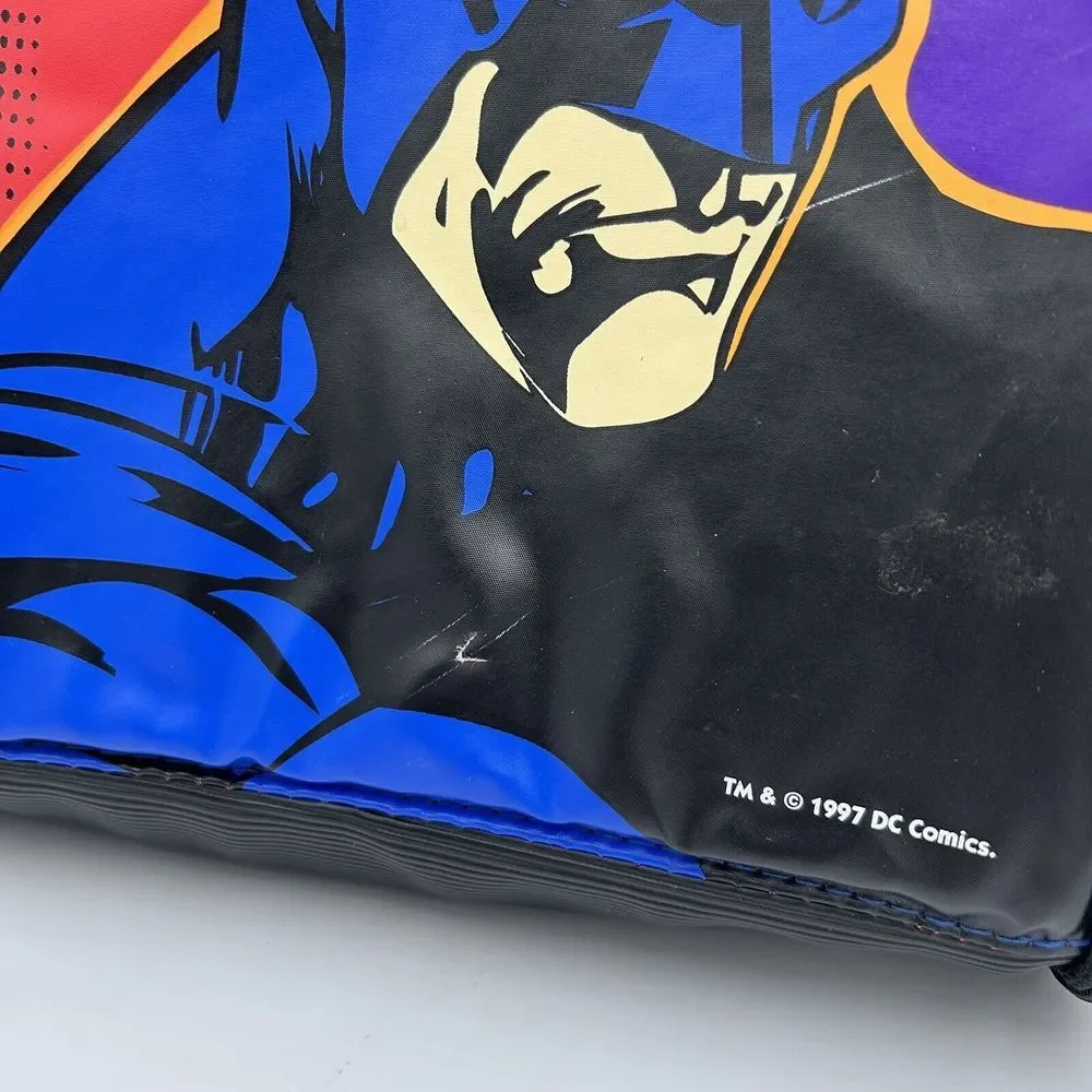 Vintage Batman Wiz too! 1990's Junior Locker Bag  Backpack Bookbag Carrying Case